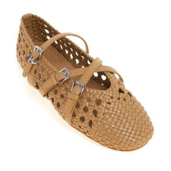 Ballerina Michael Kors Indy Flex in ecopelle intrecciata - 4
