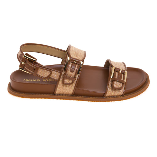 Sandalo flat Michael Kors Nia con fussbett e tripla fascia regolabile