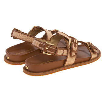 Sandalo flat Michael Kors Nia con fussbett e tripla fascia regolabile - 3