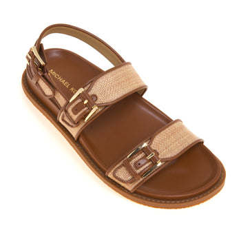 Sandalo flat Michael Kors Nia con fussbett e tripla fascia regolabile - 4