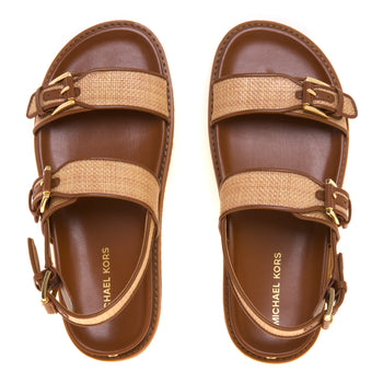 Sandalo flat Michael Kors Nia con fussbett e tripla fascia regolabile - 5