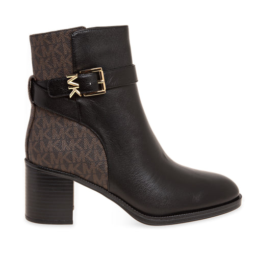 Tronchetto Michael Kors Rachel in pelle e tessuto monogram con tacco 70 mm