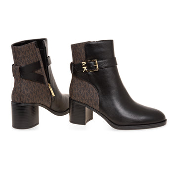 Tronchetto Michael Kors Rachel in pelle e tessuto monogram con tacco 70 mm - 4