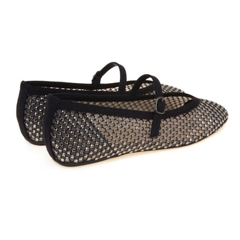 Ballerina retinata con strass e cinturino - 3