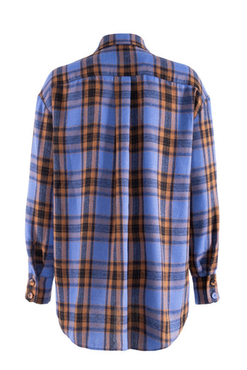 Camicia Nenette Frullo con motivo a quadri e applicazione di piume e strass - 3