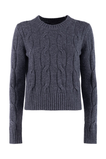 Maglia a girocollo Nenette Men in misto lana con lavorazione a trecce - 3