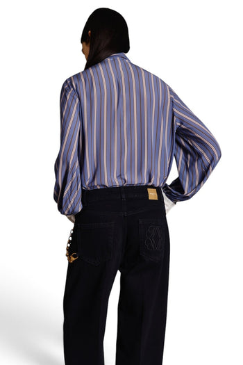Jeans in denim Nenette Ser con gamba larga e leggermente svasata - 3