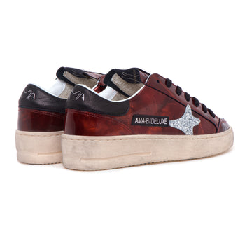 Sneaker basket Ama Brand "Slam" in vernice effetto spalmato - 3