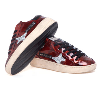 Sneaker basket Ama Brand "Slam" in vernice effetto spalmato - 4