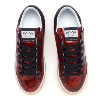 Sneaker basket Ama Brand "Slam" in vernice effetto spalmato - 5