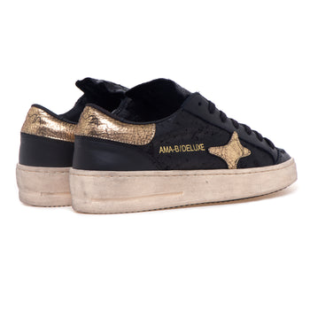 Sneaker basket Ama Brand "Slam" in pelle cracklè - 3