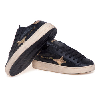 Sneaker basket Ama Brand "Slam" in pelle cracklè - 4