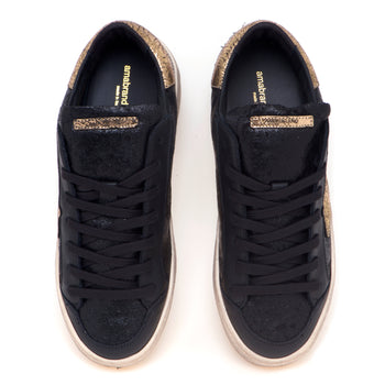 Sneaker basket Ama Brand "Slam" in pelle cracklè - 5