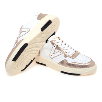 Sneaker basket Via Roma 15 in pelle e camoscio - 4
