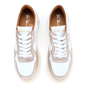 Sneaker basket Via Roma 15 in pelle e camoscio - 5
