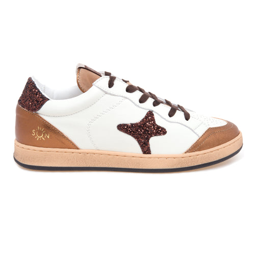 Sneaker basket Ama Brand "Sun" in pelle