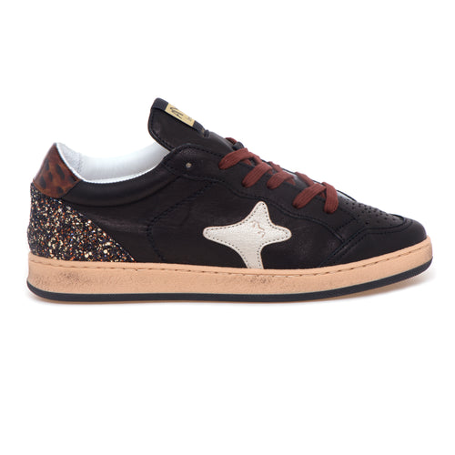 Sneaker basket Ama Brand "Sun" in pelle