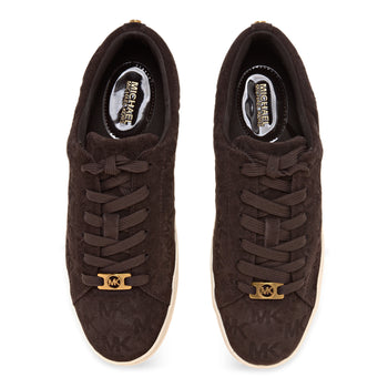 Sneaker Michael Kors Keaton Lace Up in tessuto effetto suede con monogram in rilievo - 5