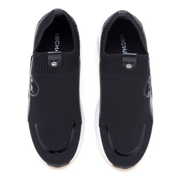 Sneaker Michael Kors Sami Knit Trainer in tessuto stretch e pelle - 5