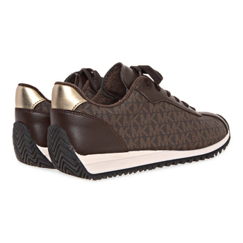 Sneaker Michael Kors Rhodes Trainer in pelle e tessuto monogram MK - 3
