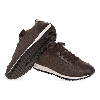 Sneaker Michael Kors Rhodes Trainer in pelle e tessuto monogram MK - 4