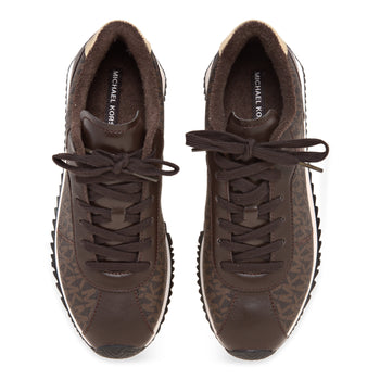 Sneaker Michael Kors Rhodes Trainer in pelle e tessuto monogram MK - 5