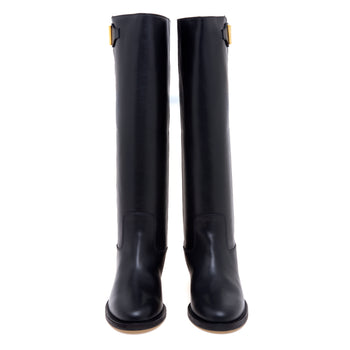 Stivale in pelle Via Roma 15 con zeppa interna e patta con "V" sul lato - 5