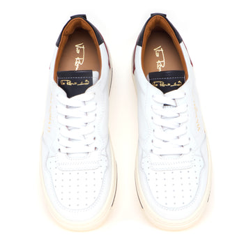 Sneaker basket Via Roma 15 in pelle e camoscio  BIANCO - BORDEAUX - 5