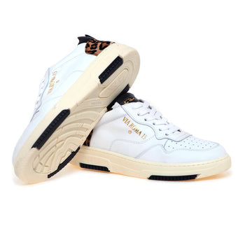 Sneaker basket Via Roma 15 in pelle con tallone maculato - 4