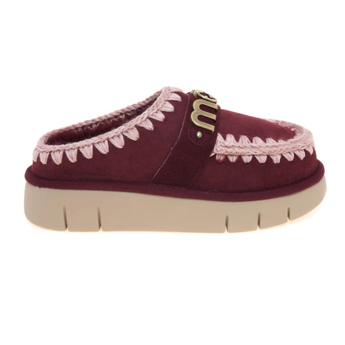 Mou Bounce Clog in camoscio con maxi logo
