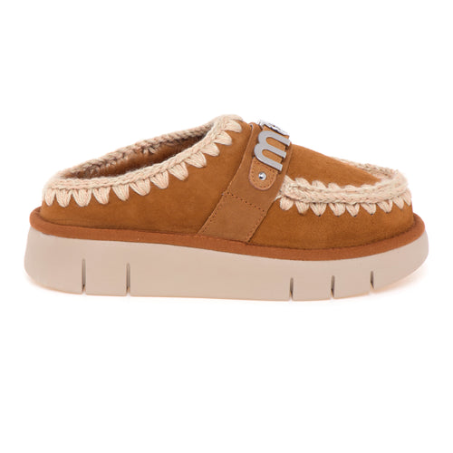 Mou Bounce Clog in suede with maxi logo