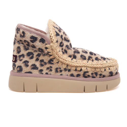 Stivaletto Mou Eskimo Bouce Sneaker in hairy suede maculato
