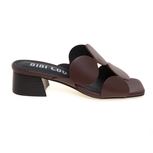 Sandalo Bibi Lou in pelle con doppia fascia e tacco 45 mm