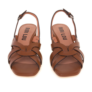 Sandalo Bibi Lou in pelle con fascette incrociate e tacco 45 mm - 5