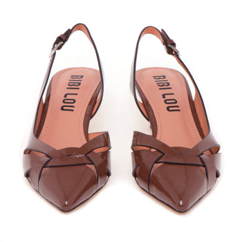 Sling-back Bibi Lou in pelle verniciata con tacco 45 mm - 5