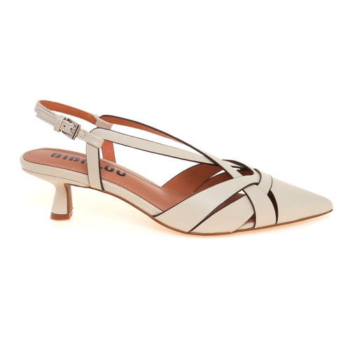 Slingback Bibi Lou in pelle con tacco 55 mm