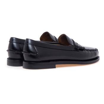Mocassino penny Sebago in pelle spazzolata con suola in cuoio - 3
