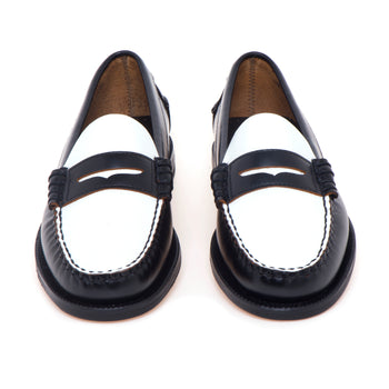 Mocassino penny Sebago in pelle spazzolata bicolore con suola in cuoio - 5
