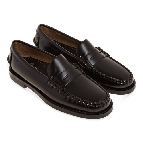 Mocassino penny di Sebago in pelle spazzolata con suola in cuoio e inserto gomma - 2