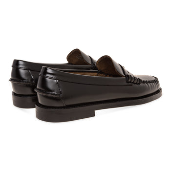 Mocassino penny di Sebago in pelle spazzolata con suola in cuoio e inserto gomma - 3