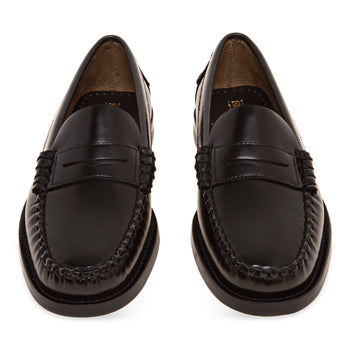 Mocassino penny di Sebago in pelle spazzolata con suola in cuoio e inserto gomma - 5