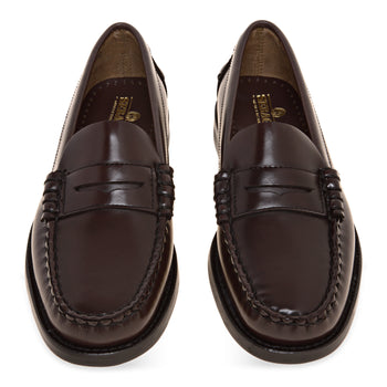 Mocassino penny di Sebago in pelle spazzolata con suola in cuoio e inserto gomma - 5