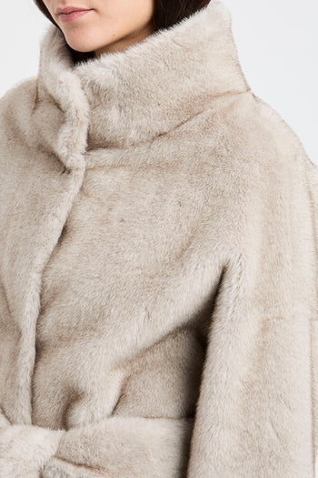 Ecopelliccia corta Bully con cintura removibile - 5