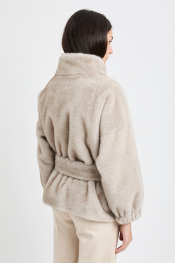 Ecopelliccia corta Bully con cintura removibile - 6