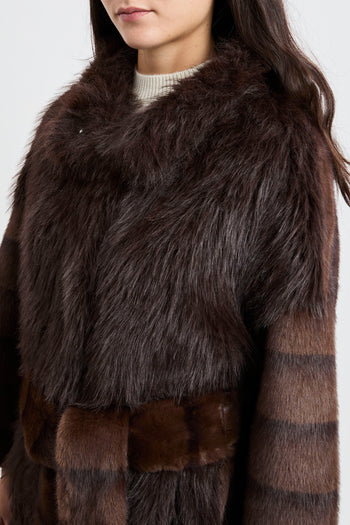 Ecopelliccia corta Bully con cintura removibile - 4