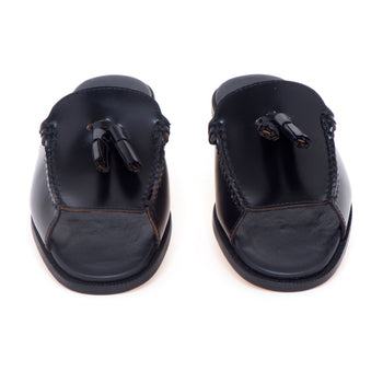 Ciabatta/sandalo flat Sebago Will in pelle spazzolata con nappine - 5