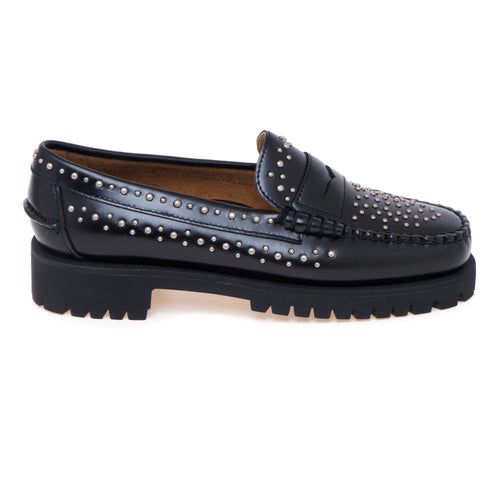 Mocassino Sebago Dan Studs in pelle spazzolata con suola carrarmato e borchie