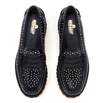 Mocassino Sebago Dan Studs in pelle spazzolata con suola carrarmato e borchie - 5