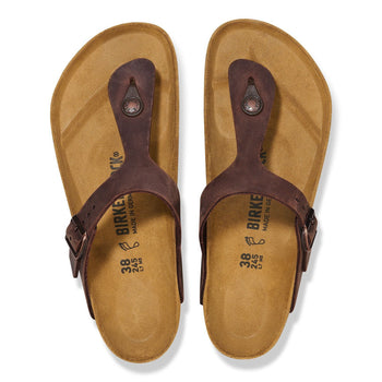 Ciabatta infradito Birkenstock Gizeh in pelle oliata - 3