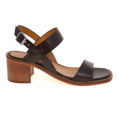 Sandalo Guglielmo Rotta in pelle a taglio vivo con tacco 60 mm